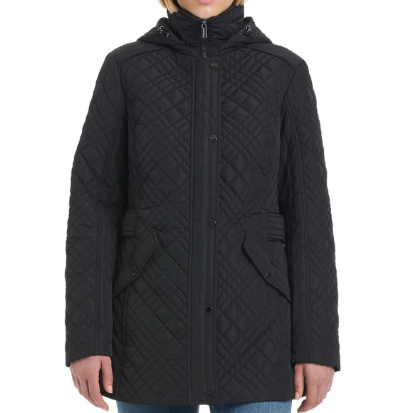 Jones New York Hooded Stand-Collar Quilted Coat Women's (Size XXL) Remov. Hood - Picture 1 of 9